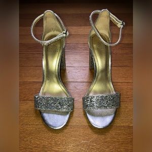 Silver Badgley Mischka heels